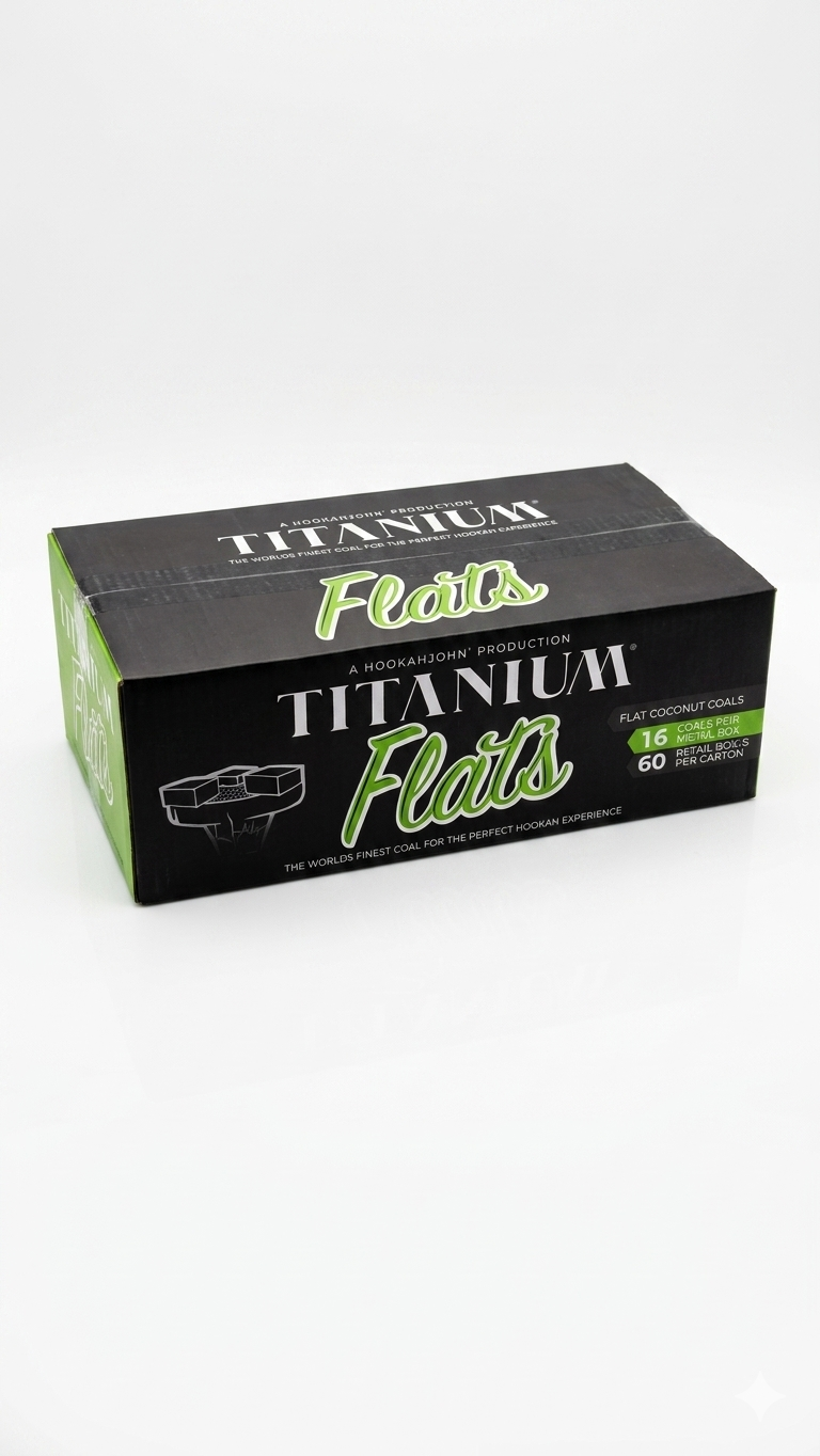 Titanium Flats Natural Hookah Coals Full Case SMALL BOXES****