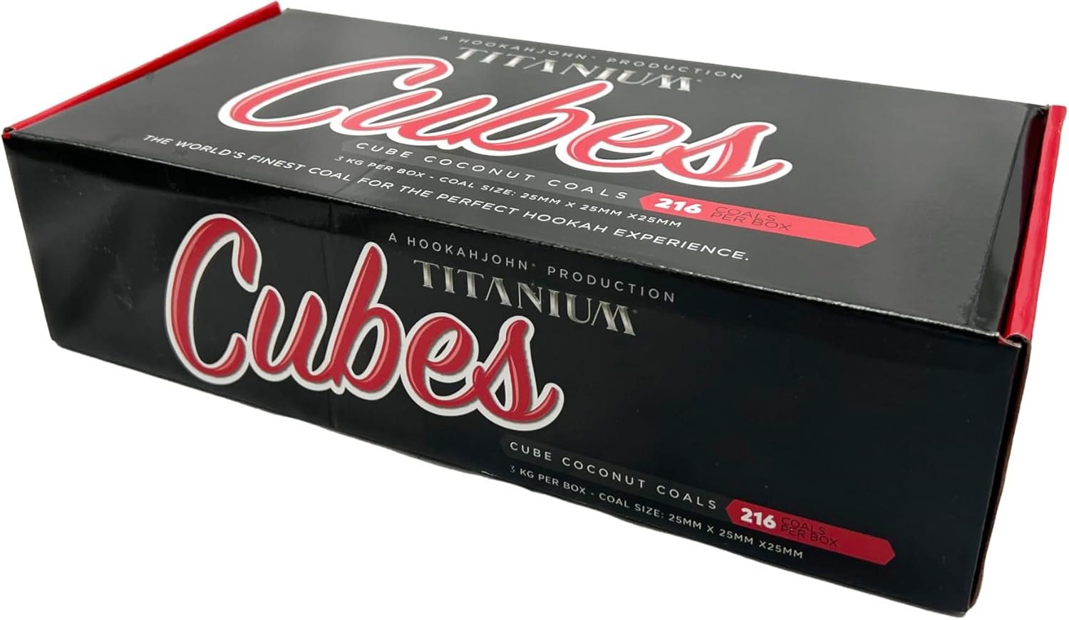 Titanium Cubes Natural Hookah Coals Titan Pack - Cubes - 216ct