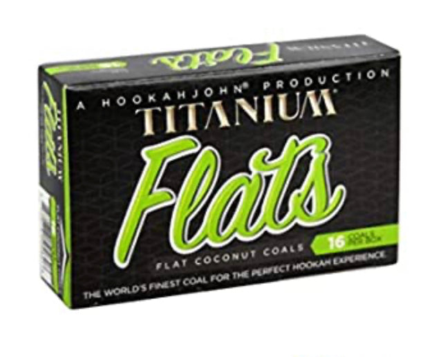 Titanium Flats Natural Hookah Coals - Flats 16ct