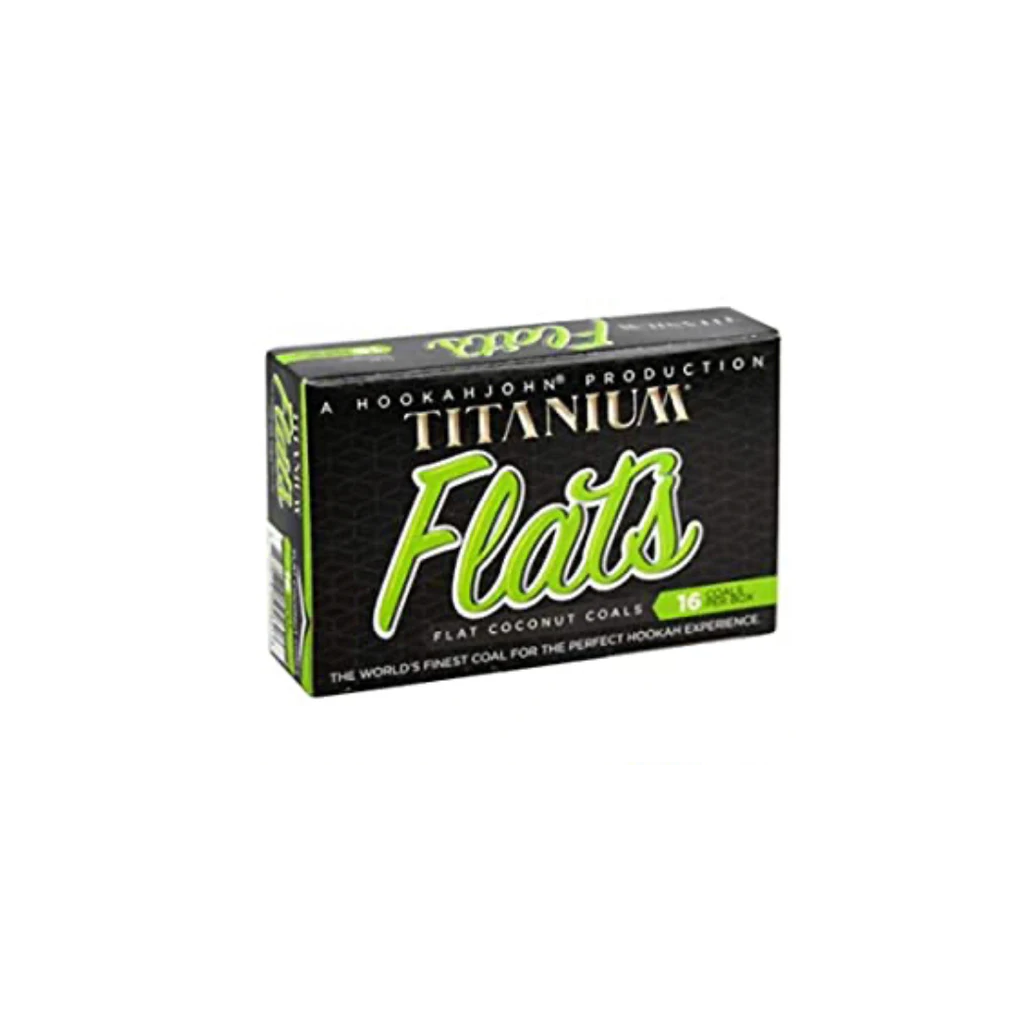 Titanium Flats Natural Hookah Coals - Flats 16ct