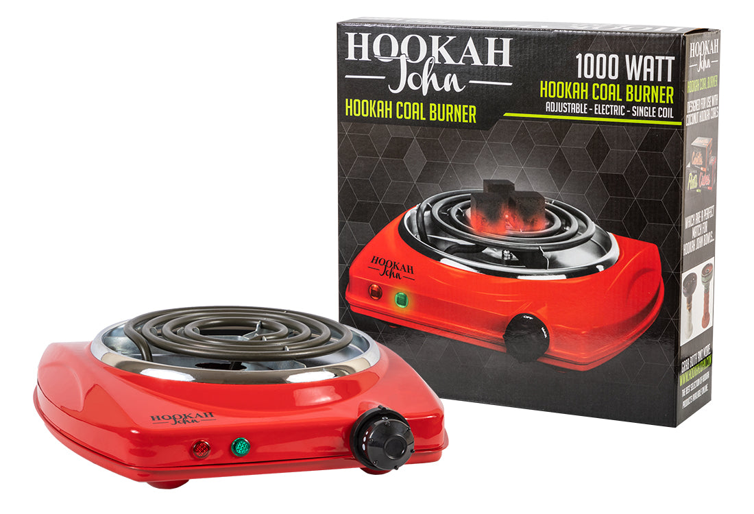 HookahJohn Premium Hookah Coal Coil Burner Stove RED