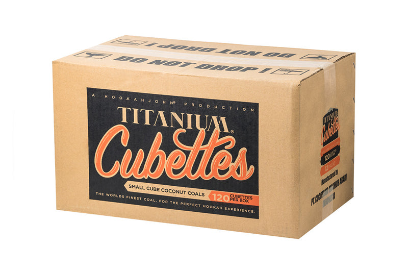 Titanium Cubettes Natural Hookah Coals Full Case - Cubettes - 120x12pc