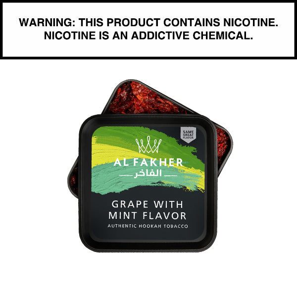 250 Gram Al Fakher Shisha Grape with Mint Flavor Hookah Tobacco