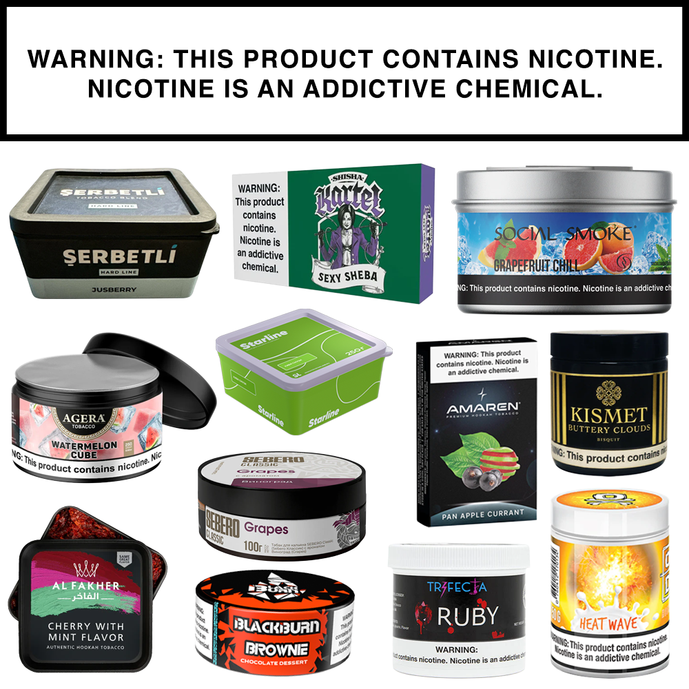 Premium hookah tobacco from Russia, USA, Turkey, UAE, and beyond