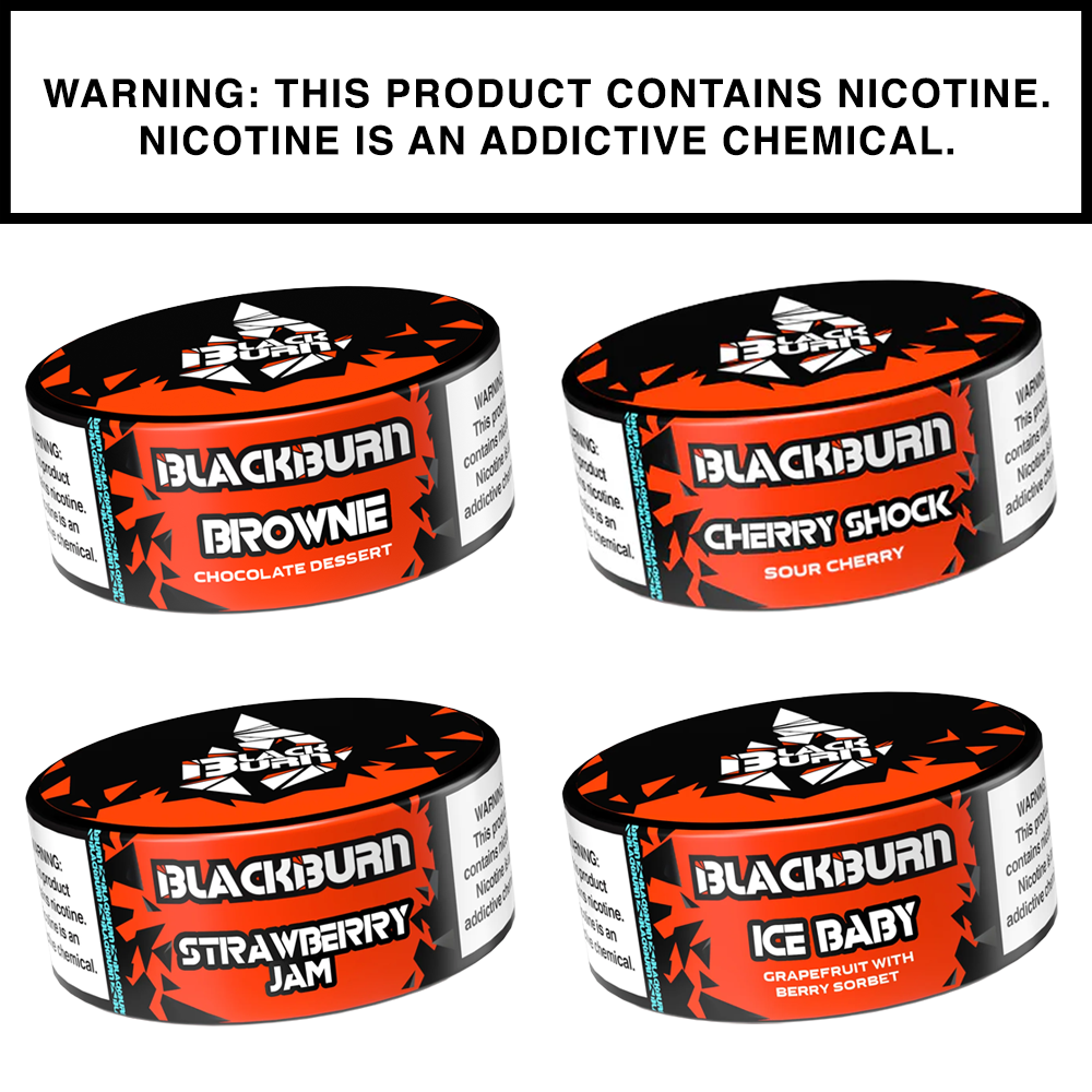 Award-winning Blackburn shisha collection with premium Burley tobacco