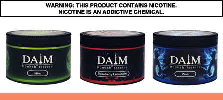 Daim hookah tobacco jars featuring classic and modern blends