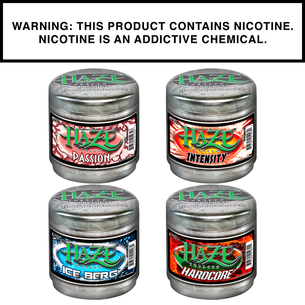 Premium Haze shisha collection crafted from Virginia blonde leaf tobacco