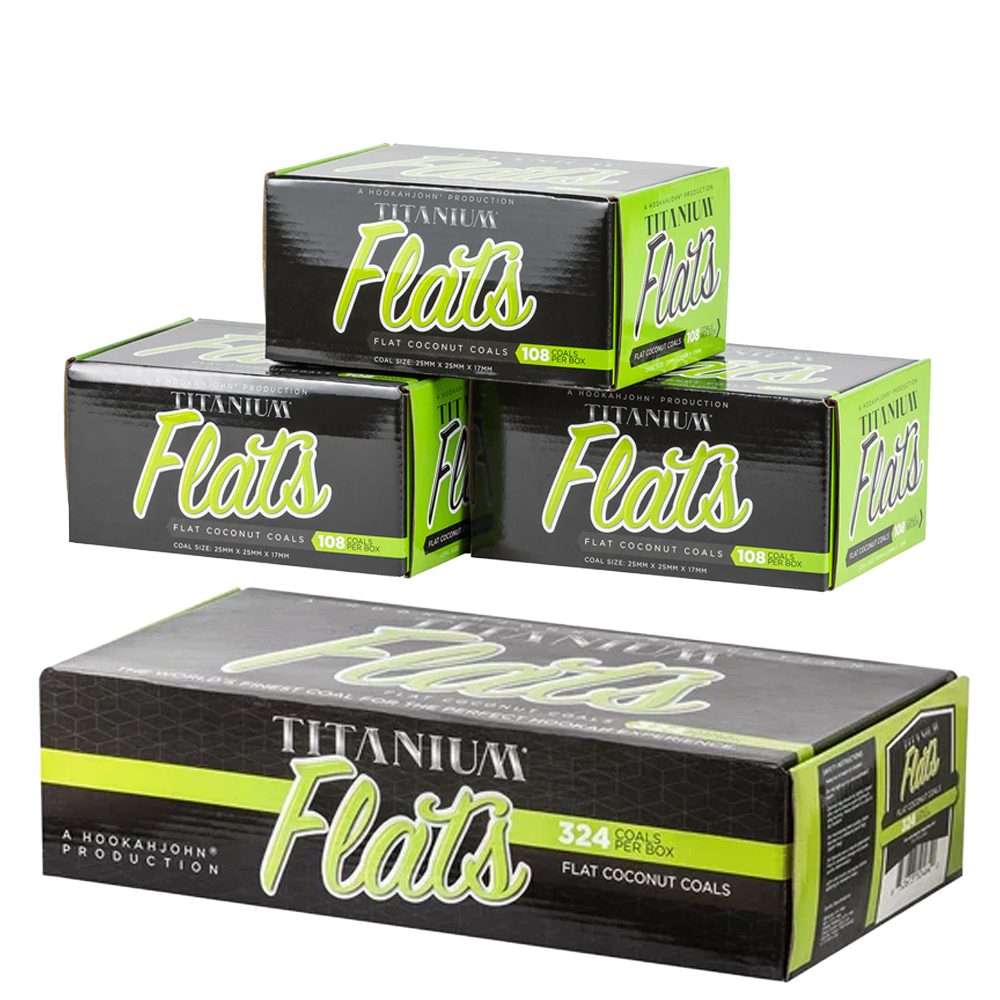 Titanium Flat Coconut Hookah Coals | Natural Hookah Charcoal