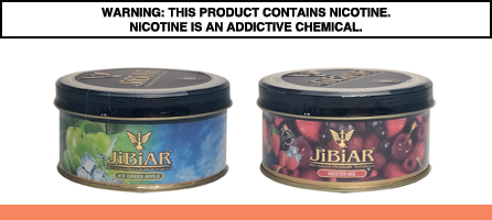 Jibiar hookah tobacco jars featuring exotic and indulgent blends