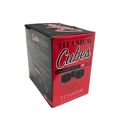 Titanium Cubes Natural Hookah Coals - Cubes - 18ct