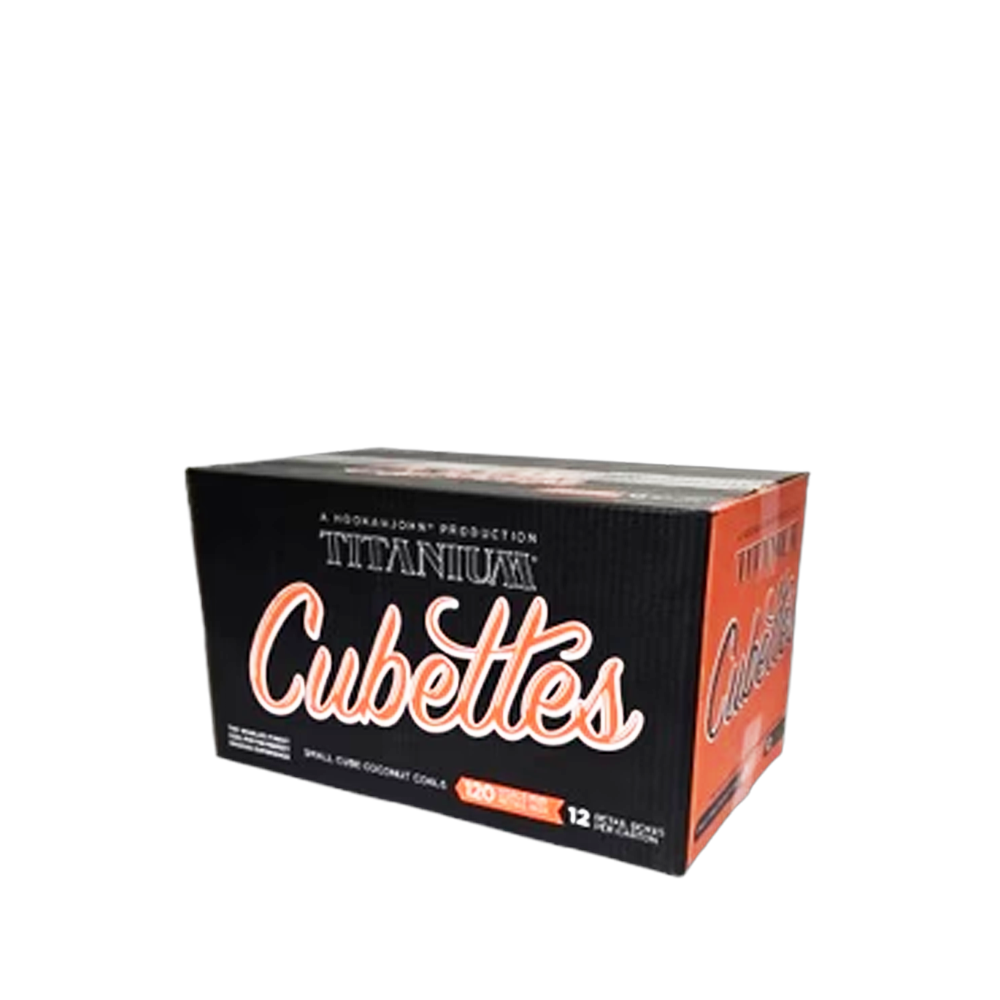 Titanium Cubettes Natural Hookah Coals Full Case - Cubettes - 120x12pc
