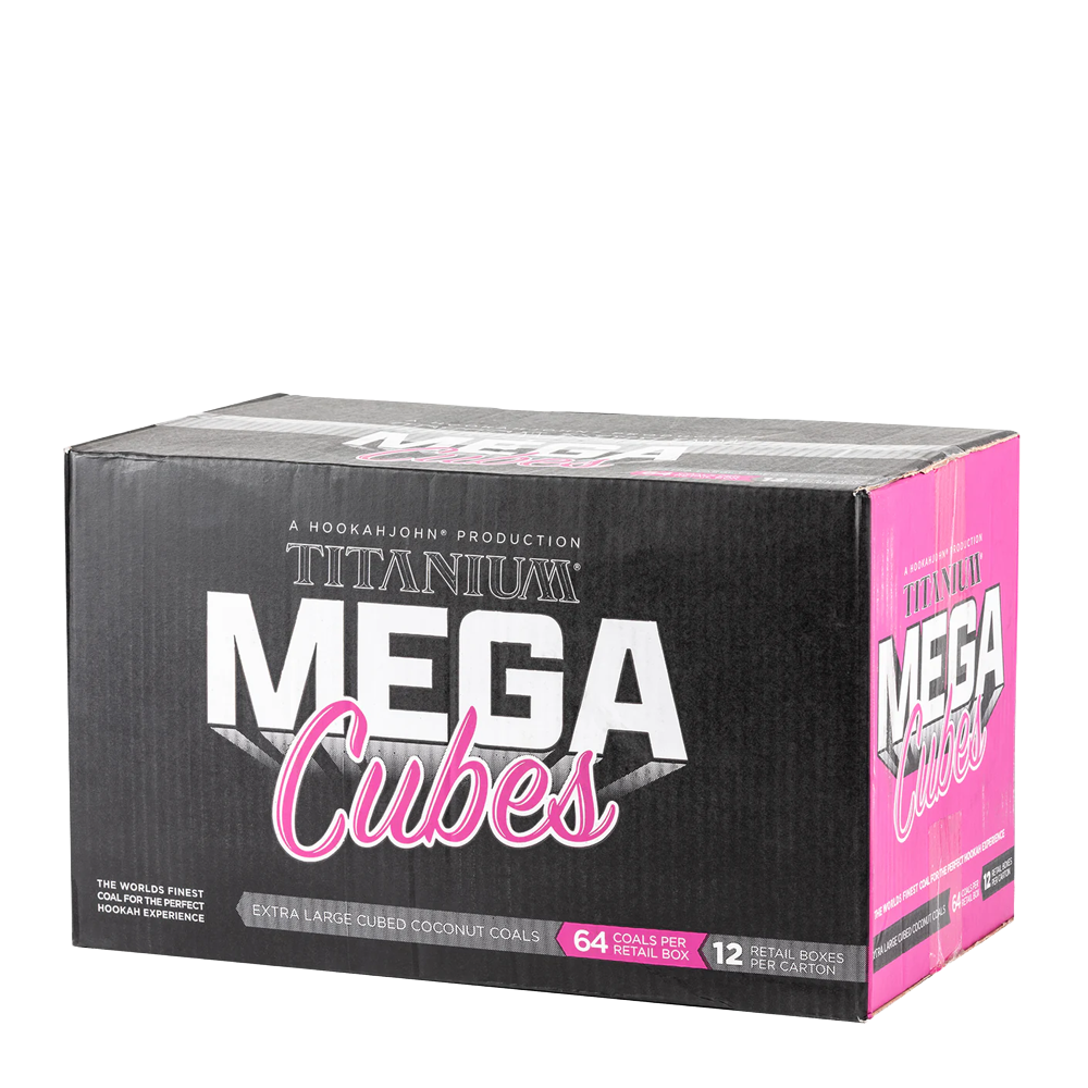 Titanium MEGA Cubes Natural Hookah Coals Full Case - MEGA Cubes - 64x12pc