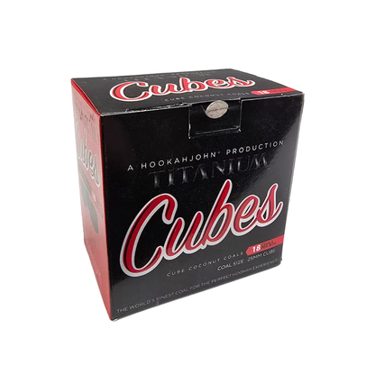 Titanium Cubes Natural Hookah Coals - Cubes - 18ct