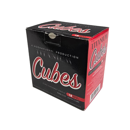 Titanium Cubes Natural Hookah Coals - Cubes - 18ct