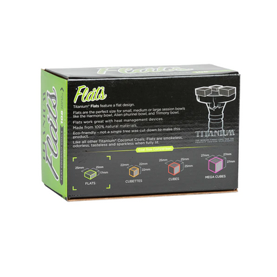 Titanium Flats Natural Hookah Coals Full Case - Flats - 12x108ct