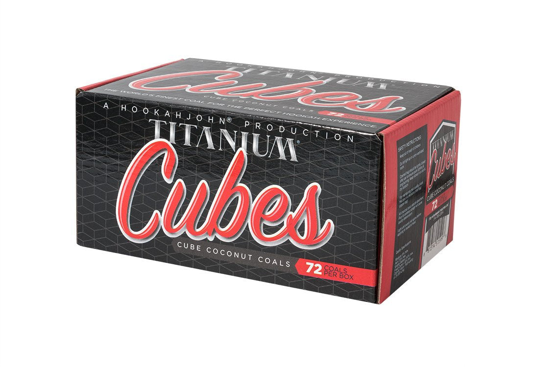 Titanium Cubes Natural Hookah Coals Full Case - Cubes - 12x72ct