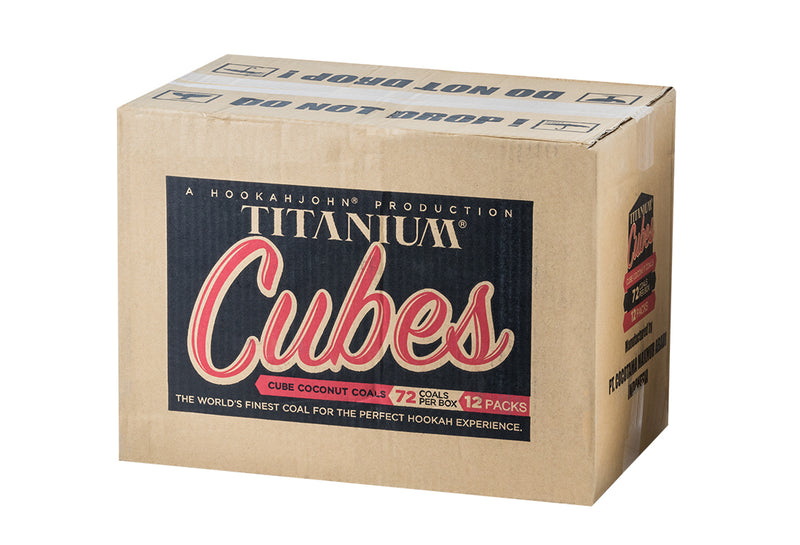 Titanium Cubes Natural Hookah Coals Full Case - Cubes - 12x72ct