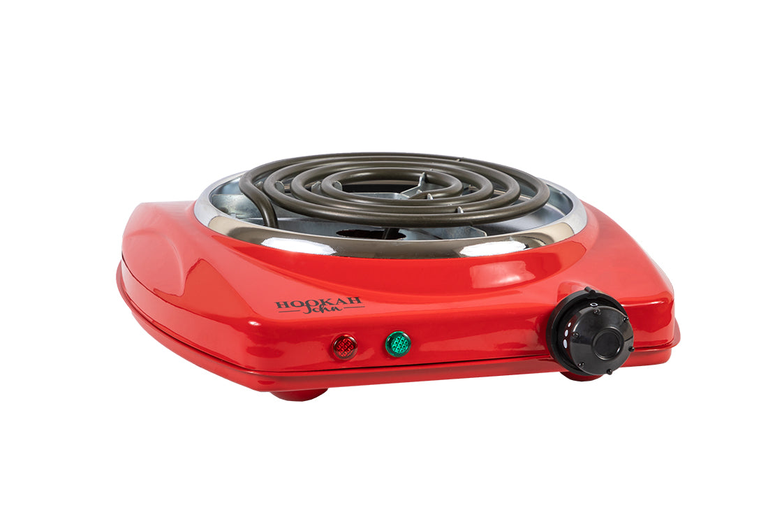 HookahJohn Premium Hookah Coal Coil Burner Stove RED