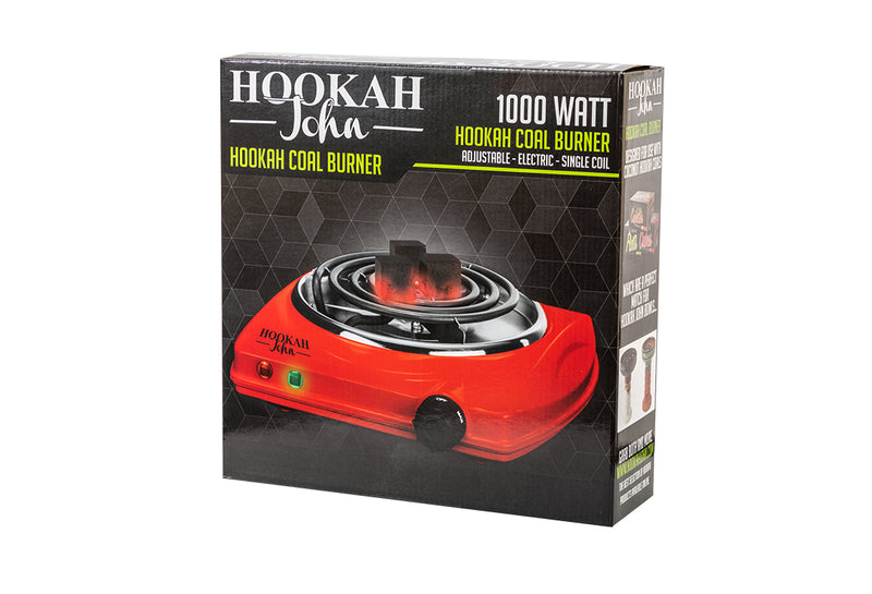 HookahJohn Premium Hookah Coal Coil Burner Stove RED
