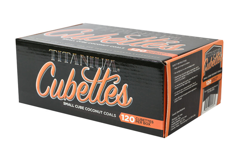 Titanium Cubettes Natural Hookah Coals Full Case - Cubettes - 120x12pc