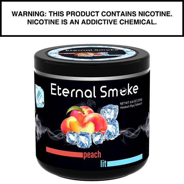 250 Gram Eternal Smoke Shisha Peach Lit Flavor Hookah Tobacco