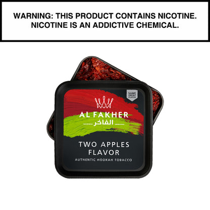 250 Gram Al Fakher Shisha Two Apples Flavor Hookah Tobacco