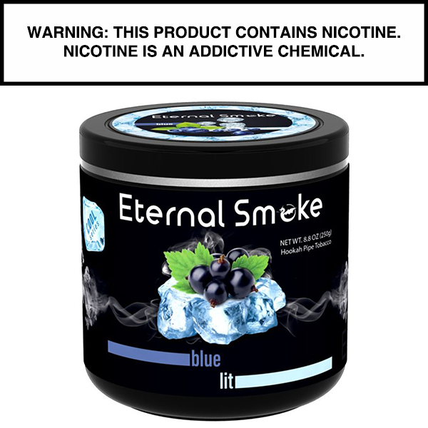 250 Gram Eternal Smoke Shisha Blue Lit Flavor Hookah Tobacco