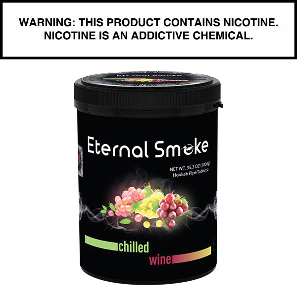 1,000 Gram Eternal Smoke Shisha Chilled Wine Flavor Hookah Tobacco