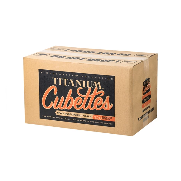 Titanium Cubettes Natural Hookah Coals Full Case - Cubettes - 120x12pc