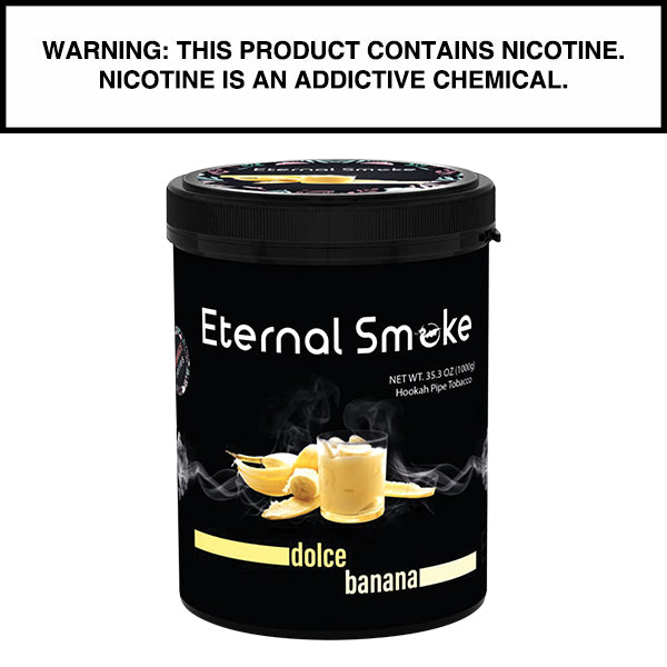 1,000 Gram Eternal Smoke Shisha Dolce Banana Flavor Hookah Tobacco