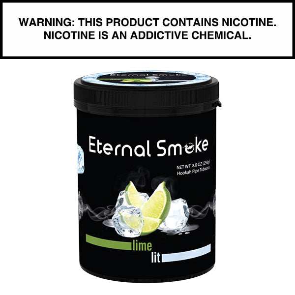 1,000 Gram Eternal Smoke Shisha Lime Lit Flavor Hookah Tobacco