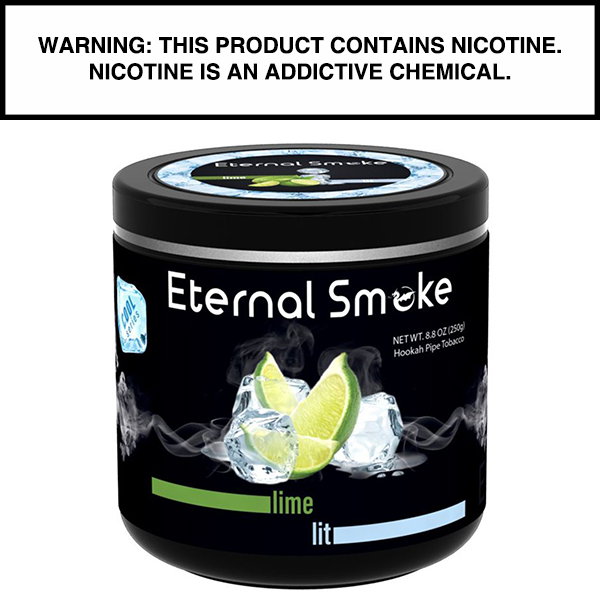 250 Gram Eternal Smoke Shisha Lime Lit Flavor Hookah Tobacco