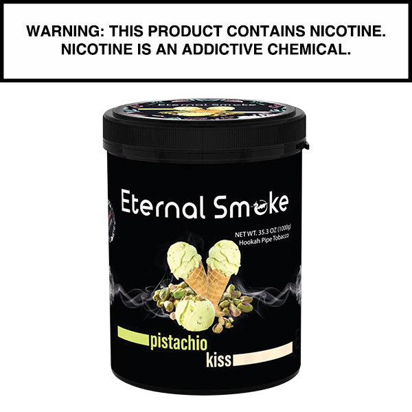 1,000 Gram Eternal Smoke Shisha Pistachio Kiss Flavor Hookah Tobacco