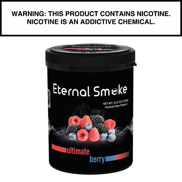 1,000 Gram Eternal Smoke Shisha Ultimate Berry Flavor Hookah Tobacco